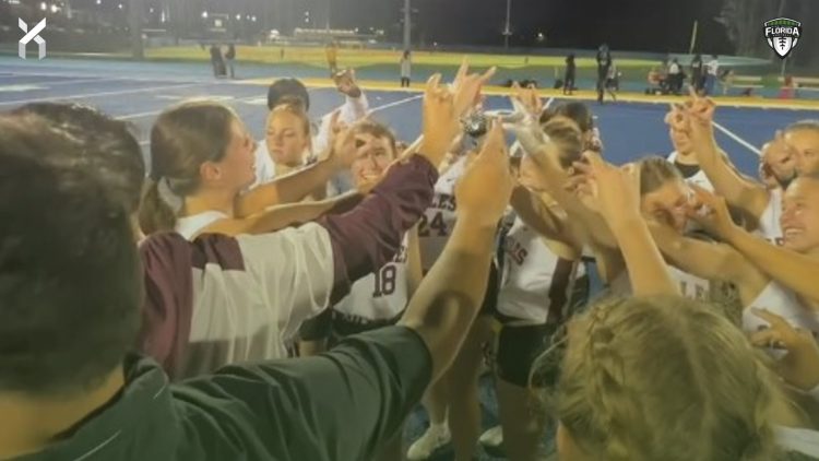 Chiles (Tallahassee) celebrates after blowing out Rickards (Tallahassee) on Tuesday, Mar. 4, 2025 [@chilesflagfootball/Instagram]