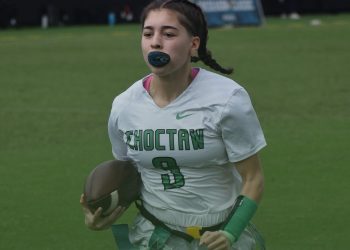 QB Diaris Morales, Choctawhatchee (Fort Walton Beach) is one of five athletes up for vote this week for Panhandle Girls Flag Football Player of the Week. [Joshua Wilson/FloridaHSFootball.com]