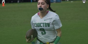 QB Diaris Morales, Choctawhatchee (Fort Walton Beach) is one of five athletes up for vote this week for Panhandle Girls Flag Football Player of the Week. [Joshua Wilson/FloridaHSFootball.com]