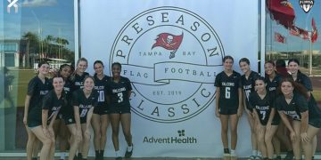 Jensen Beach has two athletes among the five athletes up for vote for Space & Treasure Coast Girls Flag Football Player of the Week for Week 2 [@jbhsflag/Instagram]