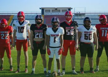 Dunedin has turned to alum Greg Climan to start to rebuild the Falcons. [Dunedin Football - @DHSFalconFB/X & @DudeYesCreative/X]