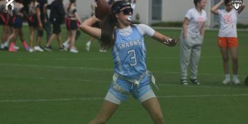 Ponte Vedra has had huge success in their first season of girls flag football, drawing the No. 1 overall seed in their district. [Joshua Wilson/FloridaHSFootball.com]