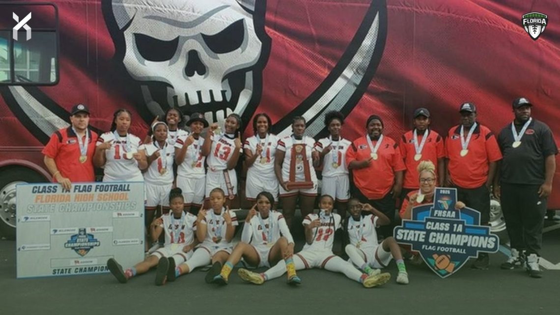 Miami Edison captured their first Flag Football State Championship in Class 1A to cap off the 2025 season [Courtesy of Miami Edison High School]