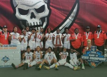 Miami Edison captured their first Flag Football State Championship in Class 1A to cap off the 2025 season [Courtesy of Miami Edison High School]