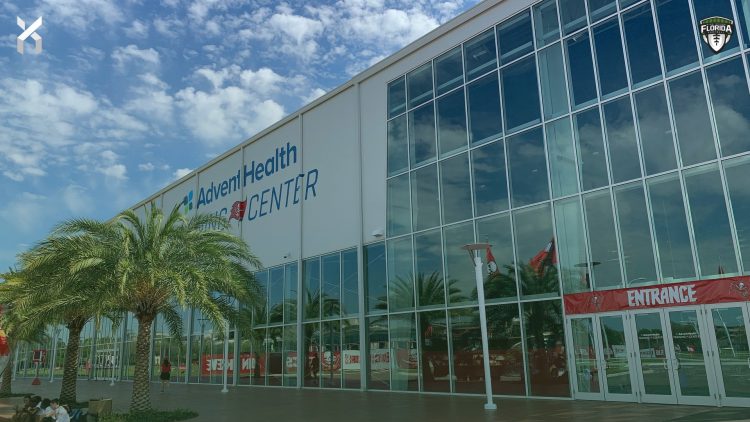 The AdventHealth Training Center at One Bucs Place in Tampa will host the 2025 FHSAA Flag Football State Championships this weekend. [Joshua Wilson/FloridaHSFootball.com]