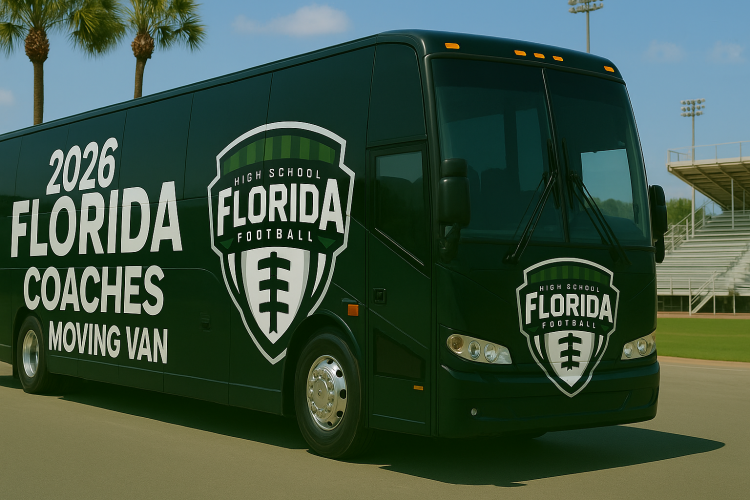 The 2026 Florida Coaches Moving Van tracks all the changes across the state! [Graphic generated via DALL-E/ChatGPT using supplied logo and colors]