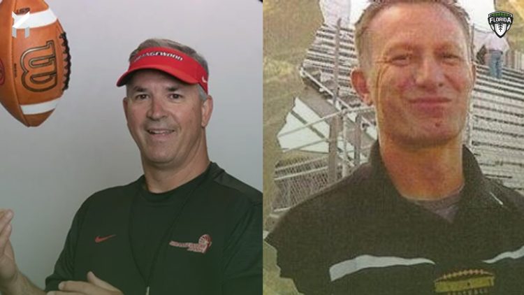 Carey Metts (left) and George Wade (right) are currently leading Orangewood Christian and Eustis respectively. However, they are not expected to be the leaders in charge come the 2026 season [Courtesy of Orangewood Christian & X/@GWadeFF]