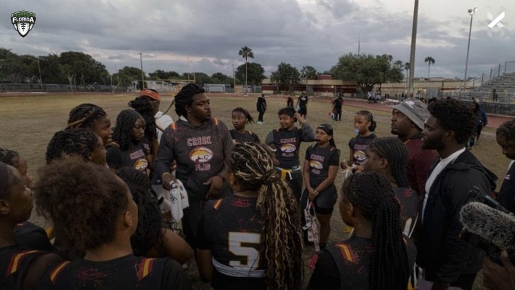 Coconut Creek stunned No. 14 St. Thomas Aquinas (Fort Lauderdale) to open the 2026 season on Tuesday. [Coconut Creek Flag Football/Instagram]
