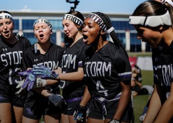 Celebration is among the teams to kickoff the 2026 Flag Football season today. [Kyle Zedaker/Tampa Bay Buccaneers]