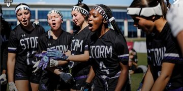 Celebration is among the teams to kickoff the 2026 Flag Football season today. [Kyle Zedaker/Tampa Bay Buccaneers]