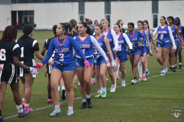 JACKSONVILLE, Fla - February 11, 2026 - The 2026 Jacksonville Jaguars Girls Flag Football Preseason Classic at the Miller Electric Training Center. Photo by Joshua Wilson/FloridaHSFootball.com
