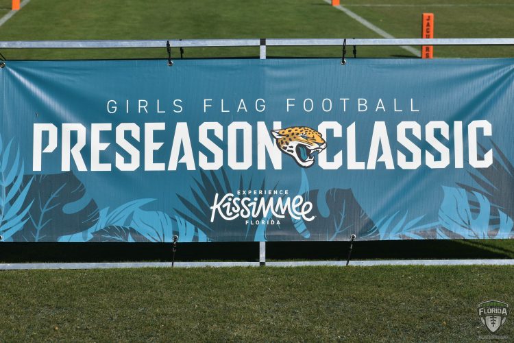 JACKSONVILLE, Fla – February 13, 2026 – The 2026 Jacksonville Jaguars Girls Flag Football Preseason Classic at the Miller Electric Training Center. Photo by Joshua Wilson/FloridaHSFootball.com