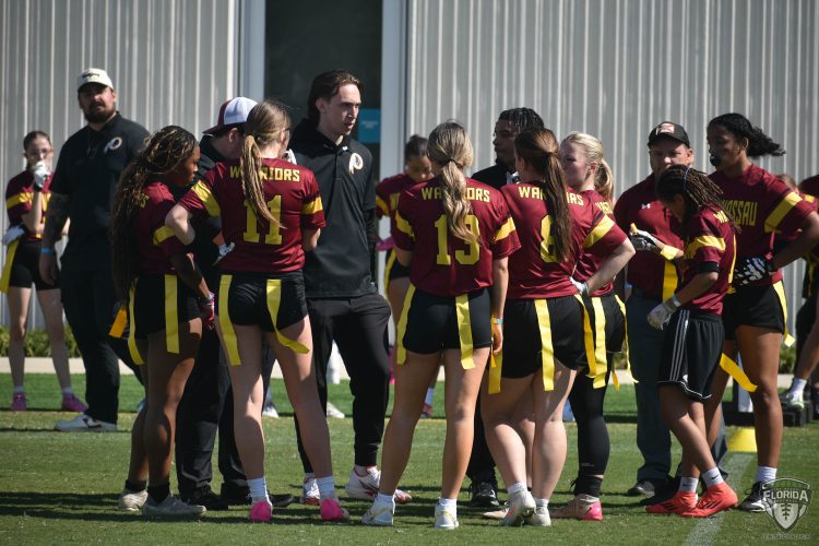 JACKSONVILLE, Fla – February 14, 2026 – The 2026 Jacksonville Jaguars Girls Flag Football Preseason Classic at the Miller Electric Training Center. Photo by Joshua Wilson/FloridaHSFootball.com