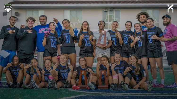 No. 16 Somerset Canyons (Boynton Beach) blanked Olympic Heights on Thursday night to start of the season on a strong note. [Somerset Canyons Flag Football/Instagram]