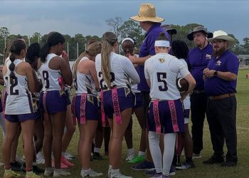Fort PIerce Central is rated the top team in the Space & Treasure Coast Region to start the 2026 Flag Football Season [Fort Pierce Central HS Flag & Shots By Sophie/Instagram]